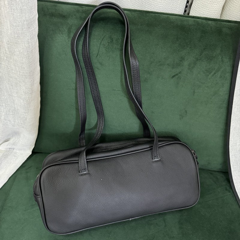 Women's Leather Fashionable Retro Underarm Large Capacity French Handbags