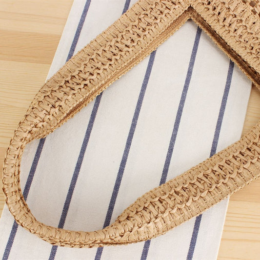 Letter Large Capacity Straw Fashion Business Shoulder Bags