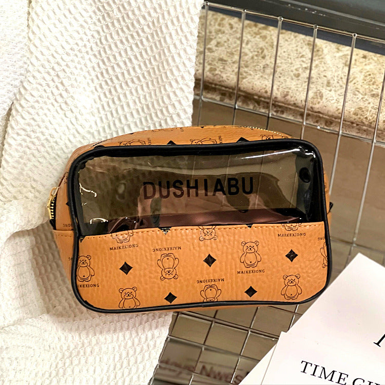 Women's Fashion Cute Translucent Bear Large Capacity Handbags