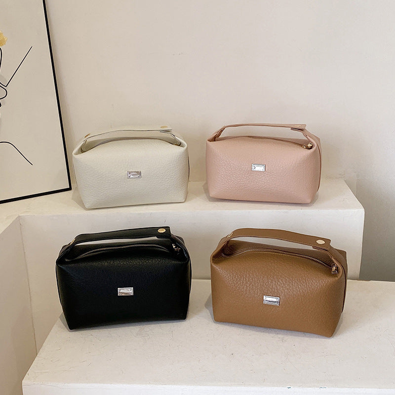 Portable Cosmetics Storage Simple Solid Color Cosmetic Bags