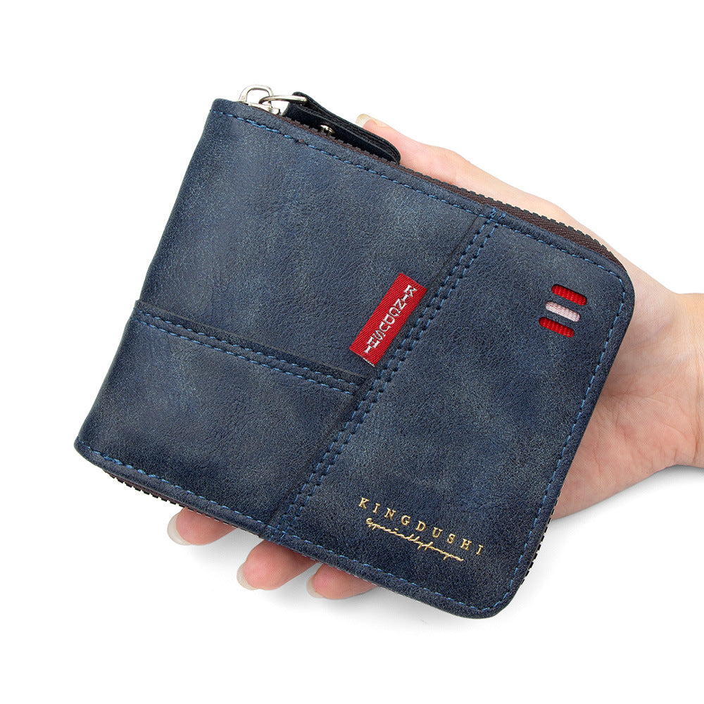 Men's Short Chain Fashion Simple Stitching With Card Holder