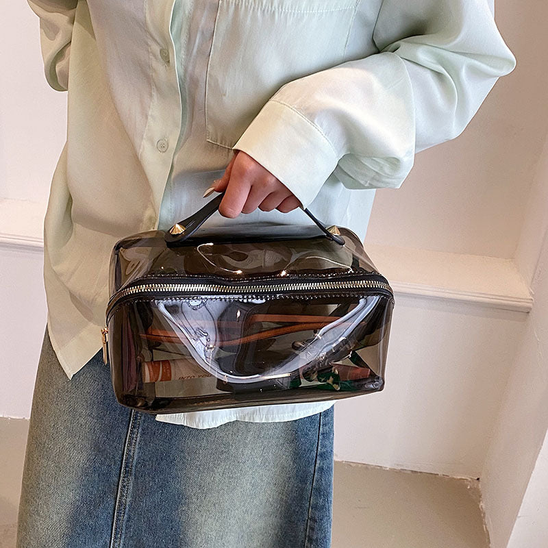 Transparent High-grade Portable Tile Wash Cosmetics Makeup Bag