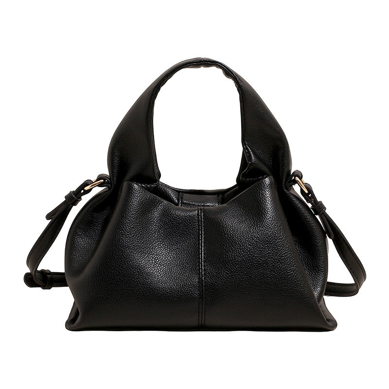 Women's French Niche Commute Simple Soft Leather Cloud Women's Shoulder Bag