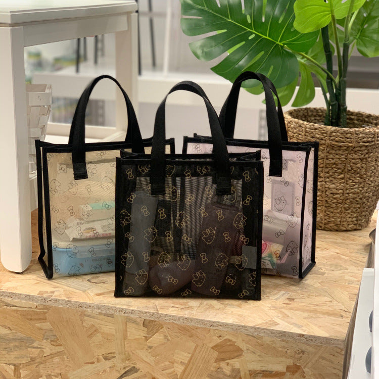 Classic New Mesh Portable Wash Mummy Cosmetic Bags