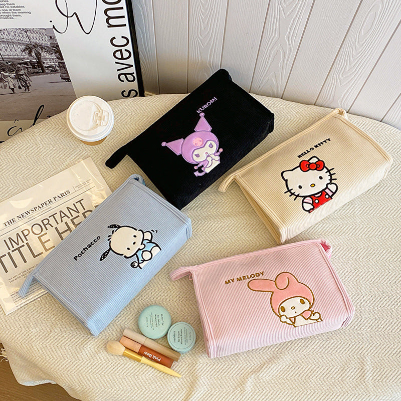 Women's Corduroy Cartoon Wash Portable Hand For Handbags