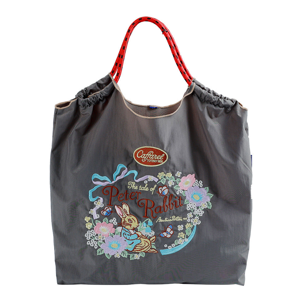 Women's Summer Needle Embroidery Nylon Large Capacity Shoulder Bags