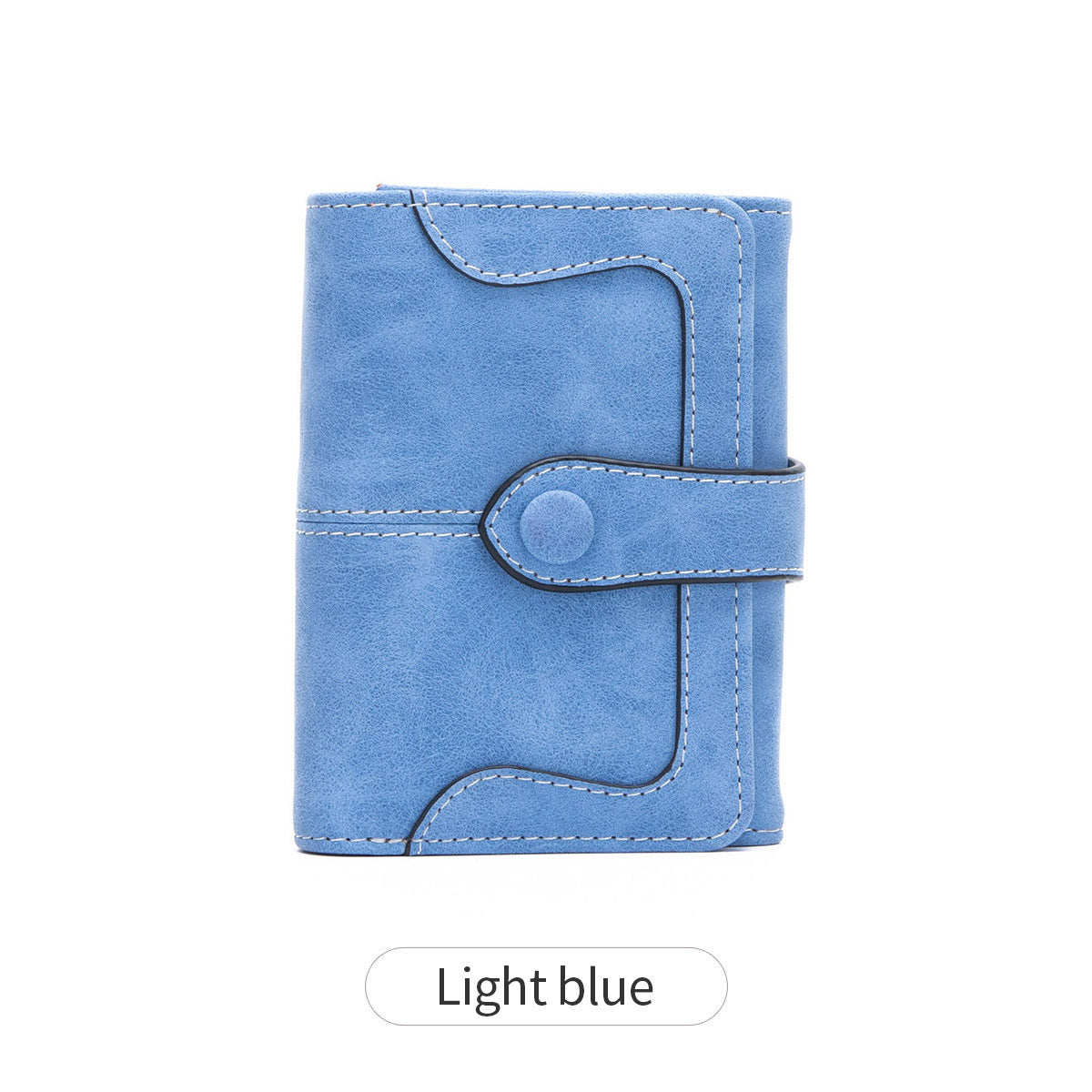 Women's Simple Fashion Clutch Vintage Frosted Two Ladies Wallet