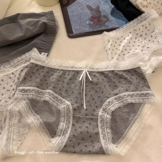 Lace Floral Sweet Underwear Comfortable Breathable Panties