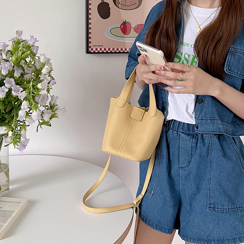Korean Style Soft Texture Portable Personalized Vegetable Bucket Bags