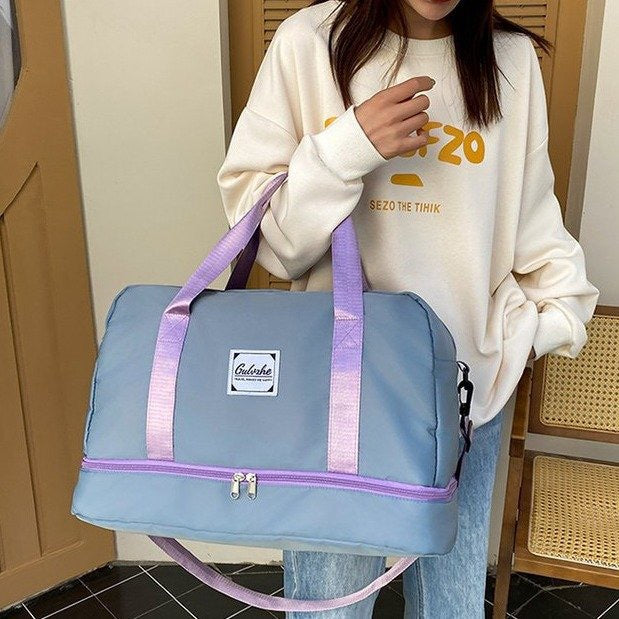 Simple Oxford Cloth Dry Wet Separation Fashionable Durable Travel Bags