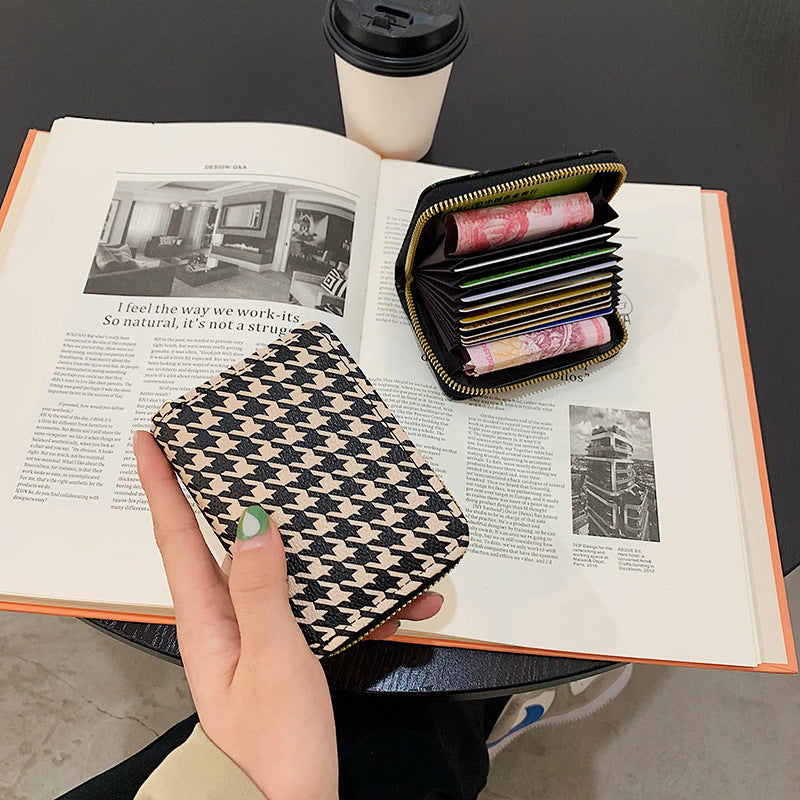 Clamp Swiping Certificate Male Short Large Card Holder