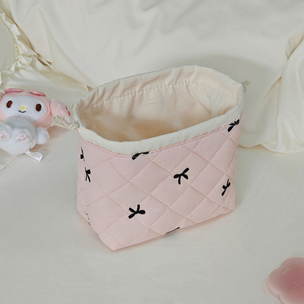 Large Capacity Polyester Drawstring Portable Cosmetics Cosmetic Bags