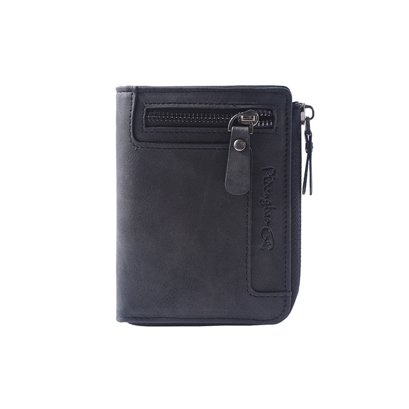 Men's Vertical Business Multifunction Large Capacity Retro Men's Wallet