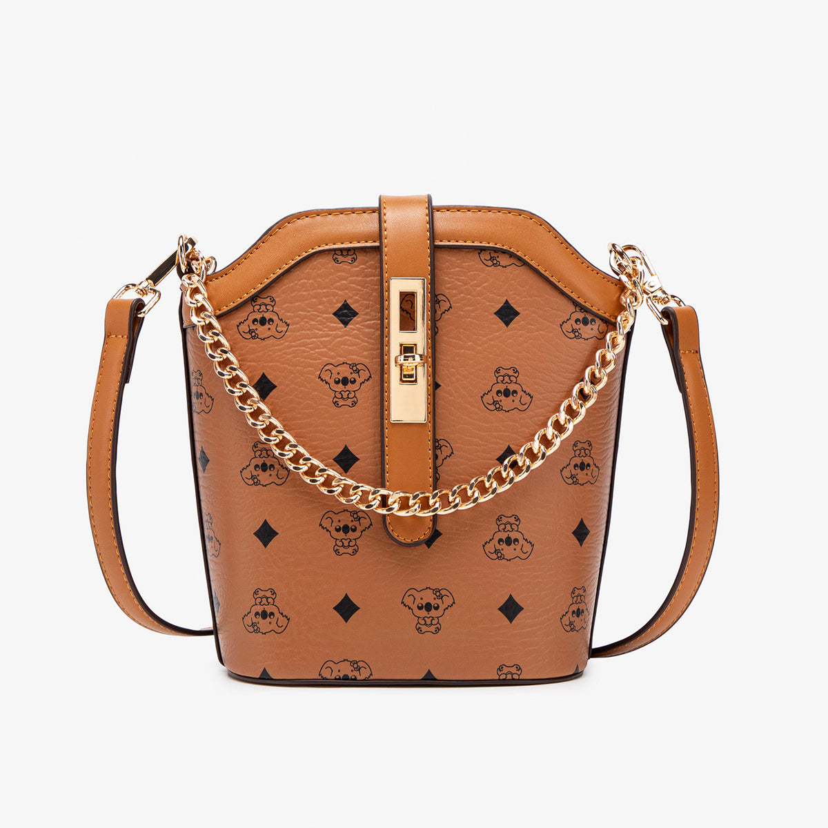 Women's Spring High-grade Retro Printed Chain Portable Women's Messenger Bag