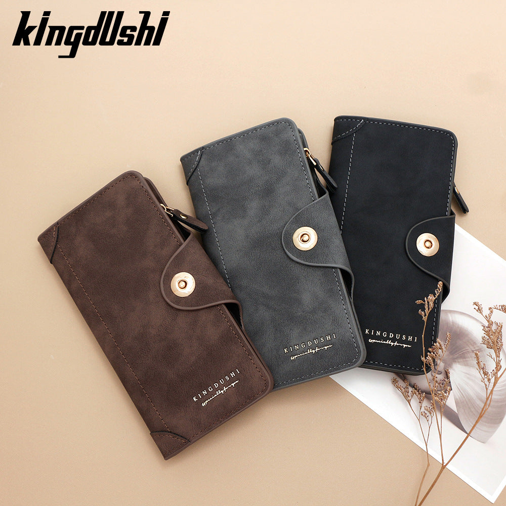 Men's Multifunctional Long Stitching Style Clutch Magnetic Snap Men's Wallets