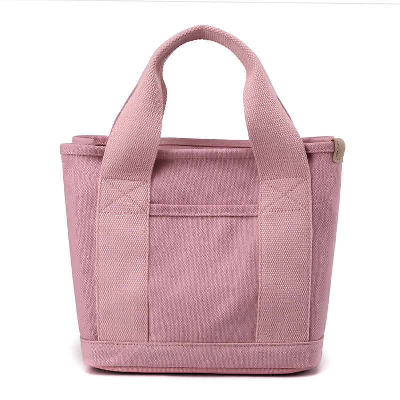 Women's Large Capacity Canvas Trendy Versatile Lunch Handbags