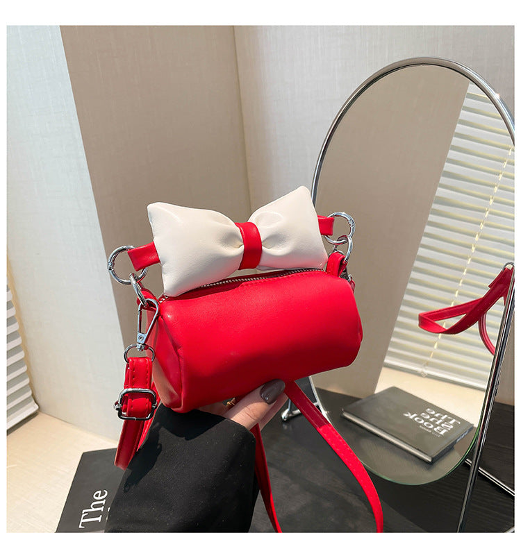 Women's Spring Korean Texture Fashion Bow Western Style Large Capacity Women's Shoulder Bag