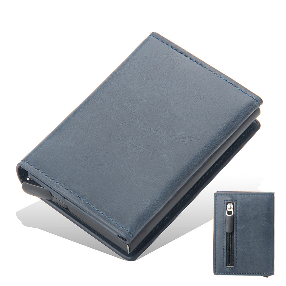 Men's Aluminum Box Short Automatic Pinball Pocket Card Holder