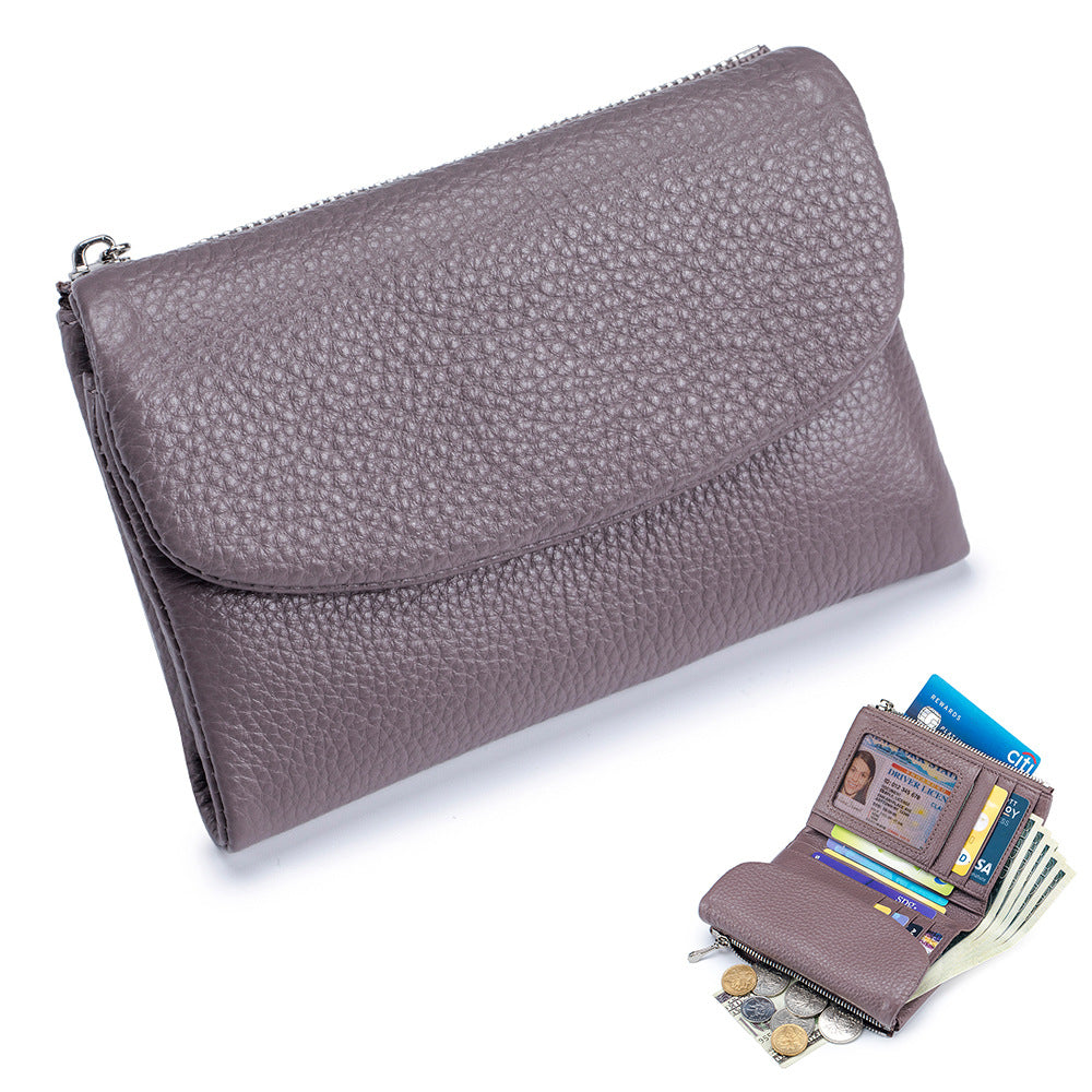 Women's Chic Soft Textured Clutch Large Capacity Ladies Wallets