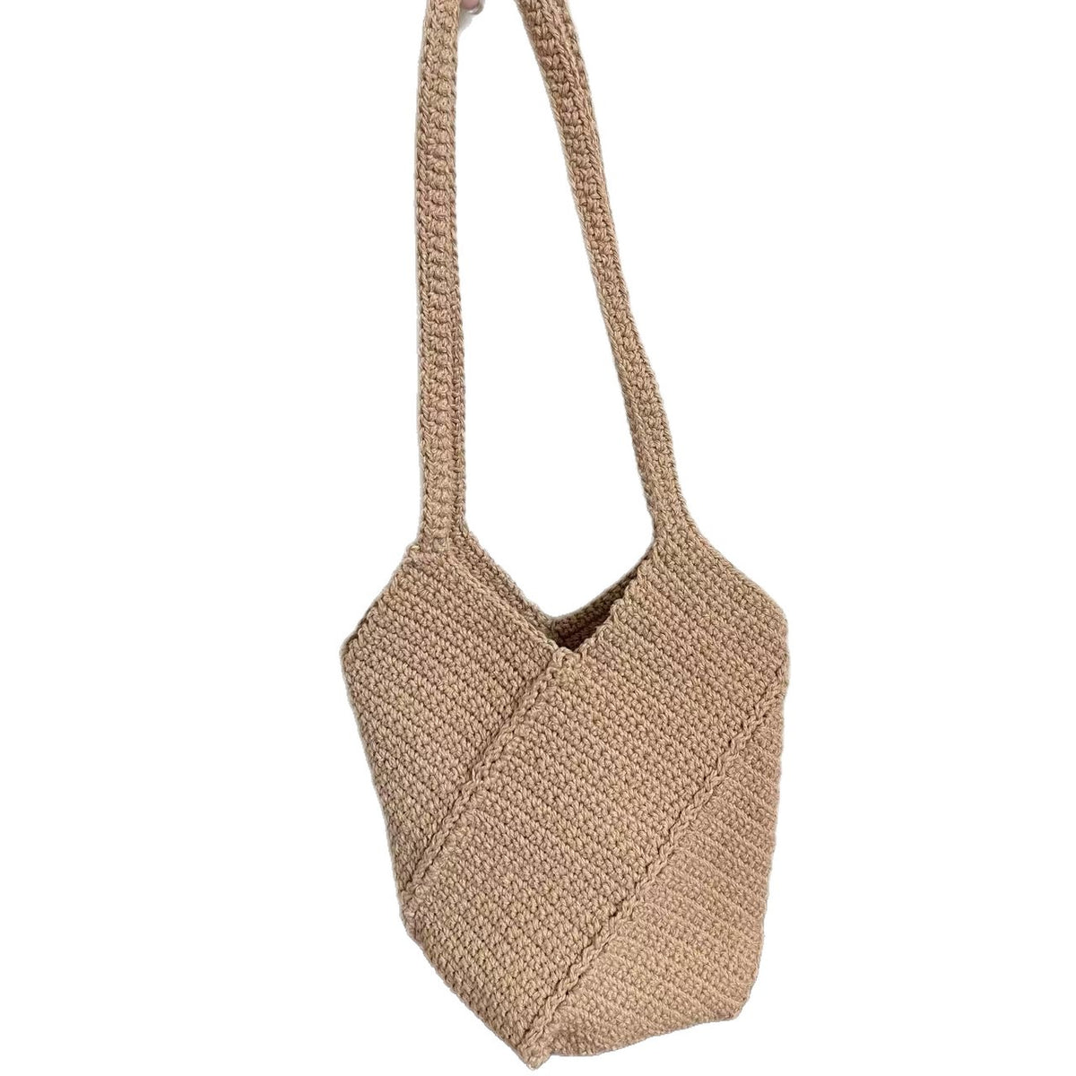 Versatile Knitted One Twill Woven Simple Cotton String Women's Shoulder Bag