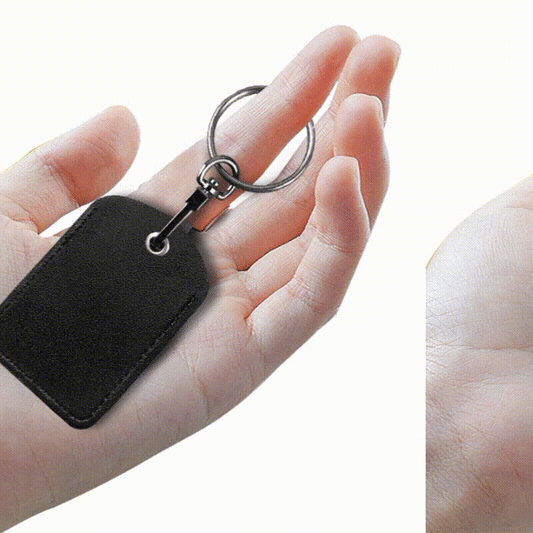 Drop-shaped Leather Property Community Induction Access Cover Card Holder