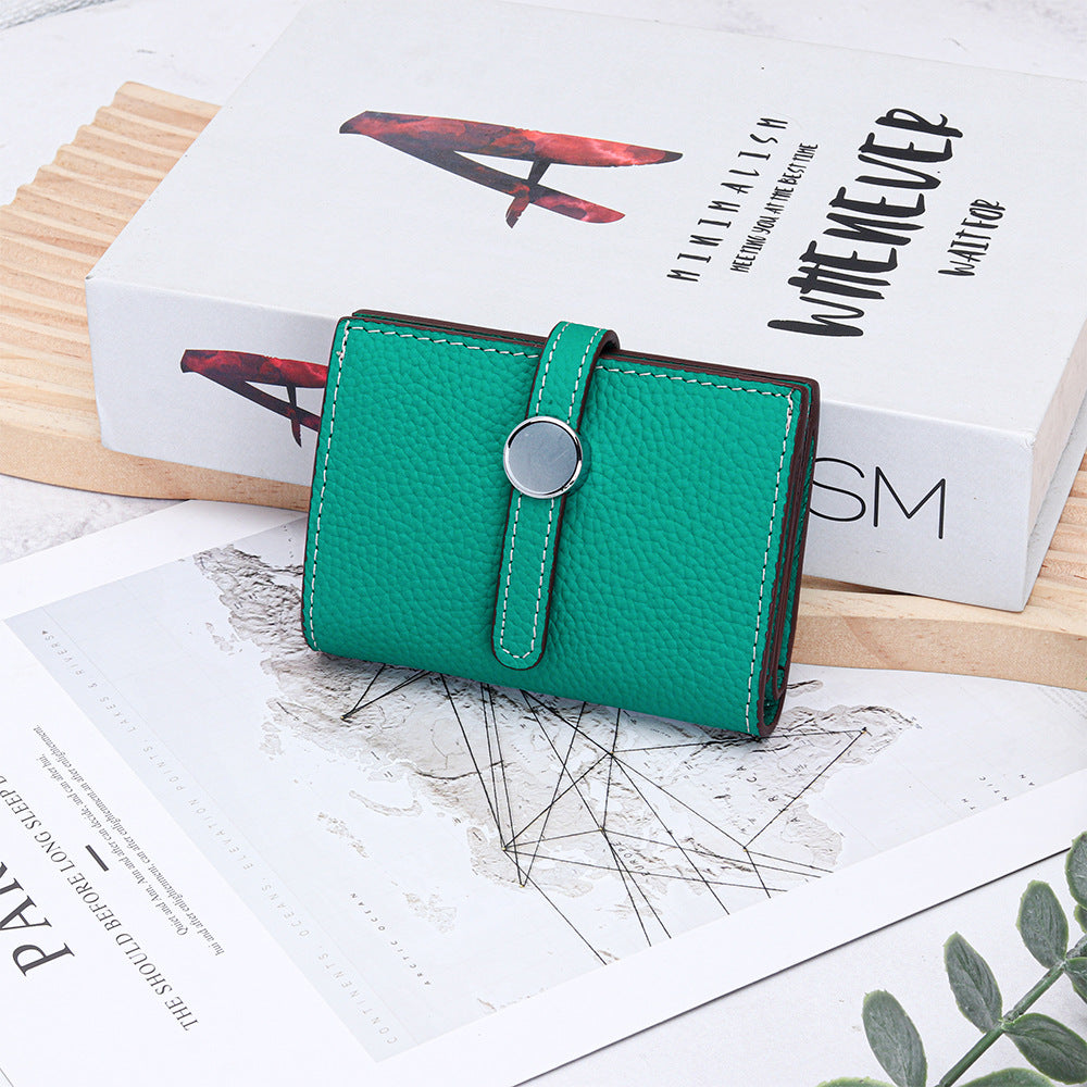 Women's Layer Short Cowhide Mini Fashion Genuine Leather Ladies Wallet