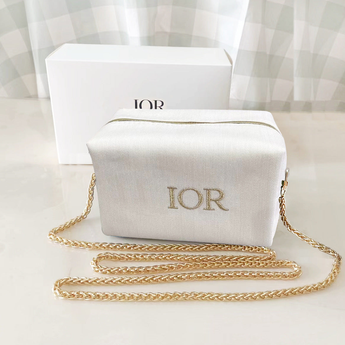 White Space Cotton Super Soft Feeling Portable Cosmetic Bags