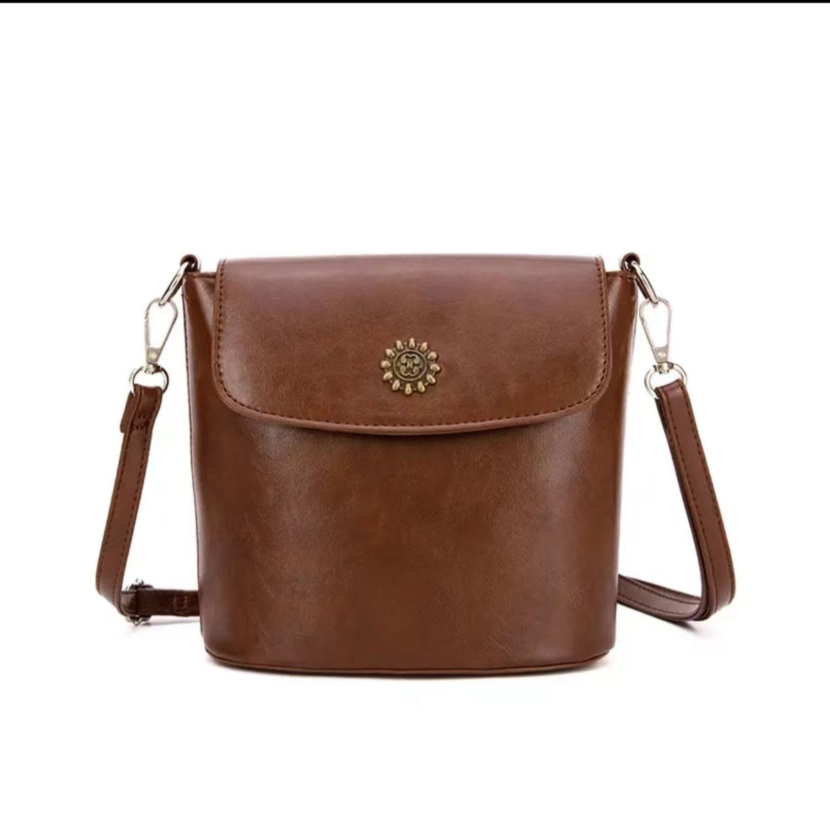 Women's Retro Sunflower Twist Textured Convenient Women's Shoulder Bag