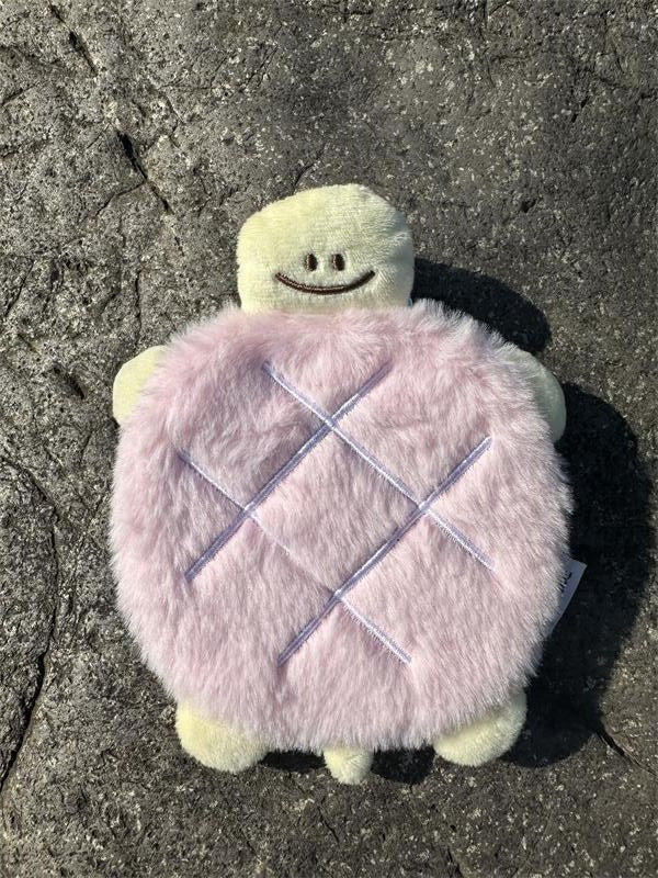 Cute Turtle Funny Expression Series Plush Doll Cushion Pencil Halter Ladies Wallet