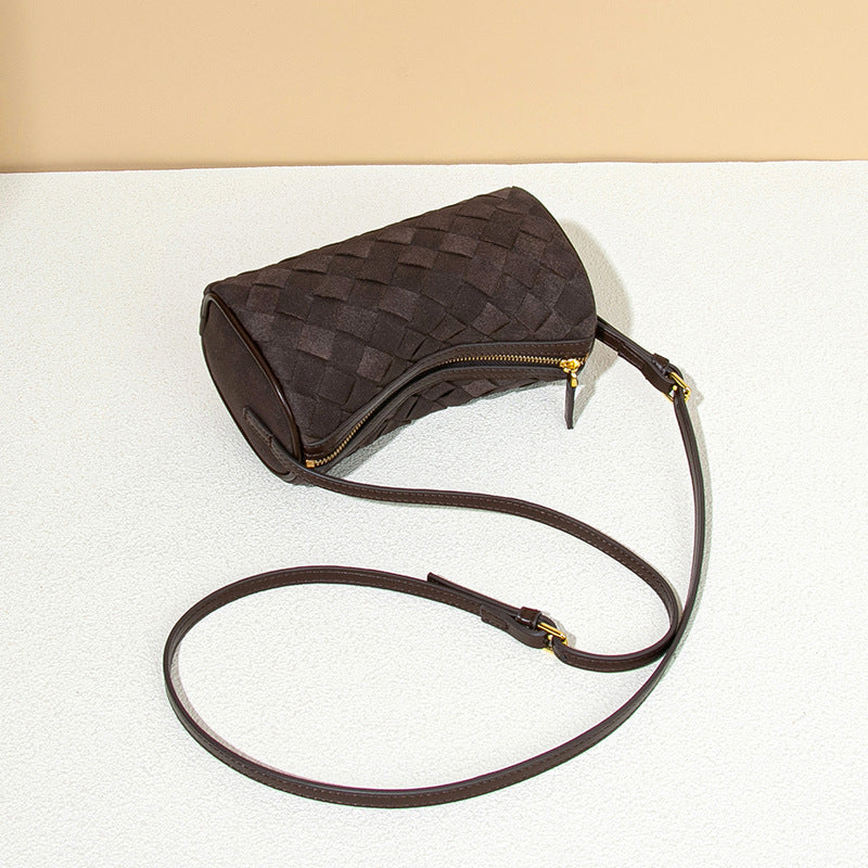 Women's Frosted Suede Woven Cylinder For Today Popular Bags