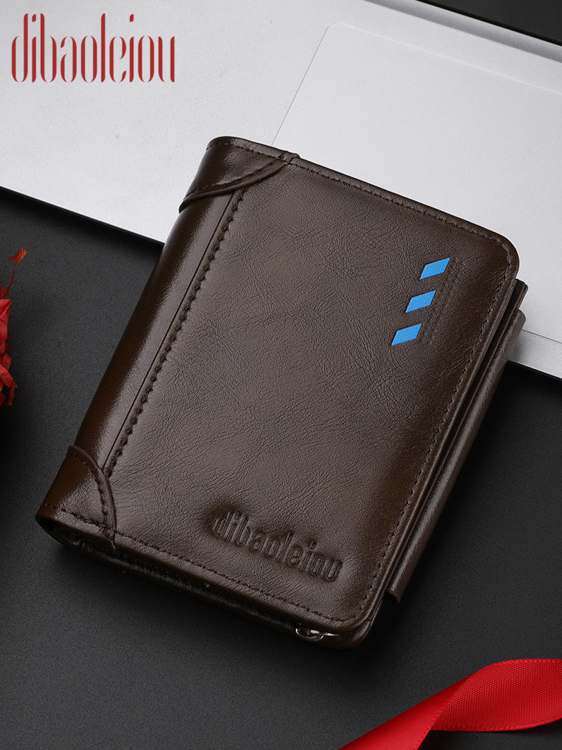 Men's Good-looking Short Zipper Multiple Slots Purses