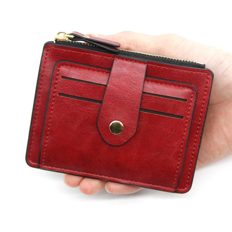 Women's & Men's Commute Both Use With Zipper Solid Card Holder