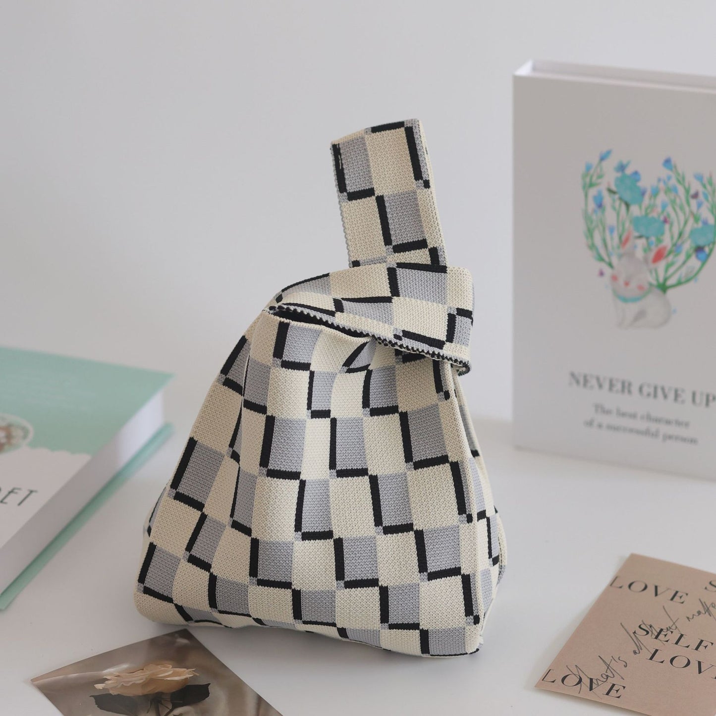 Unique Women's Knitted Woven Vest Simple Handbags