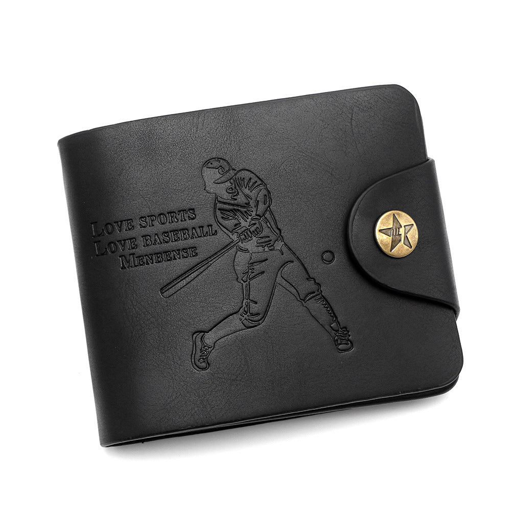 Classic Men's Hot Three-fold Embossed Short Men's Wallet