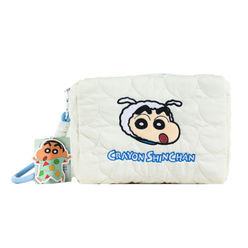 Women's Soft Cute Down Portable Large Capacity Makeup Bag