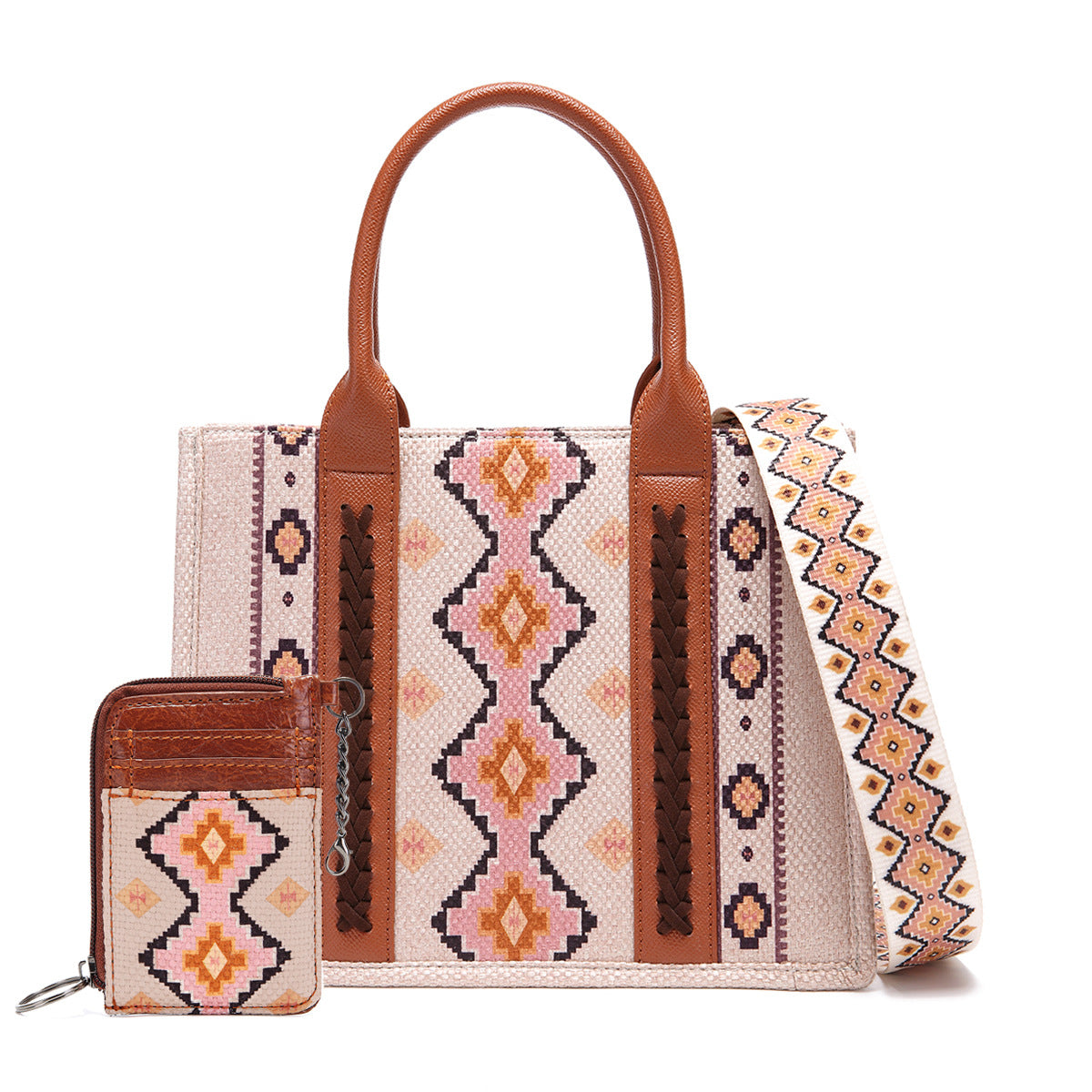 Women's Vintage Cotton Linen Printed Western One Crossbody Bags