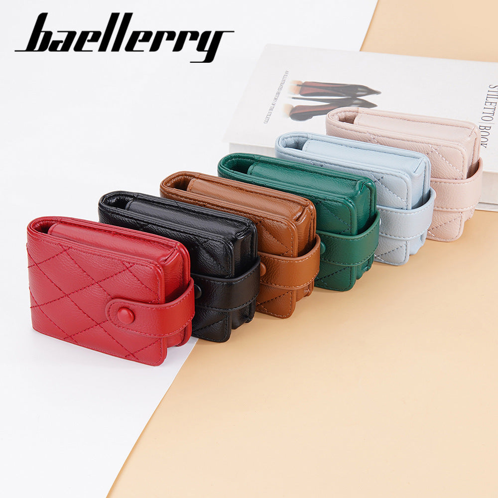 Women's Fashion Rhombus Quilted Compact With Lens Makeup Bag