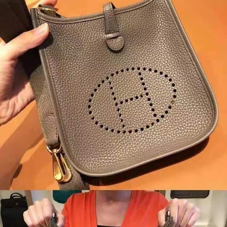 Women's Home Top Layer Cowhide Lychee Pattern Bags