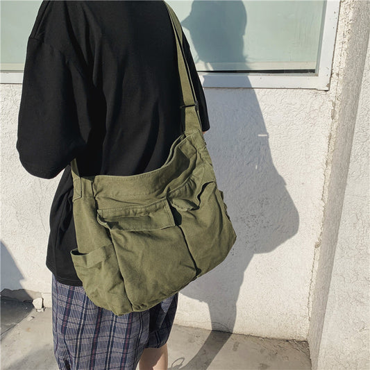 Women's & Men's Tooling Style Canvas For Class Street Crossbody Bags