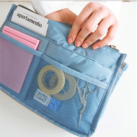 Medium Large Portable Double Zipper Wash Organizing Storage Makeup Bag