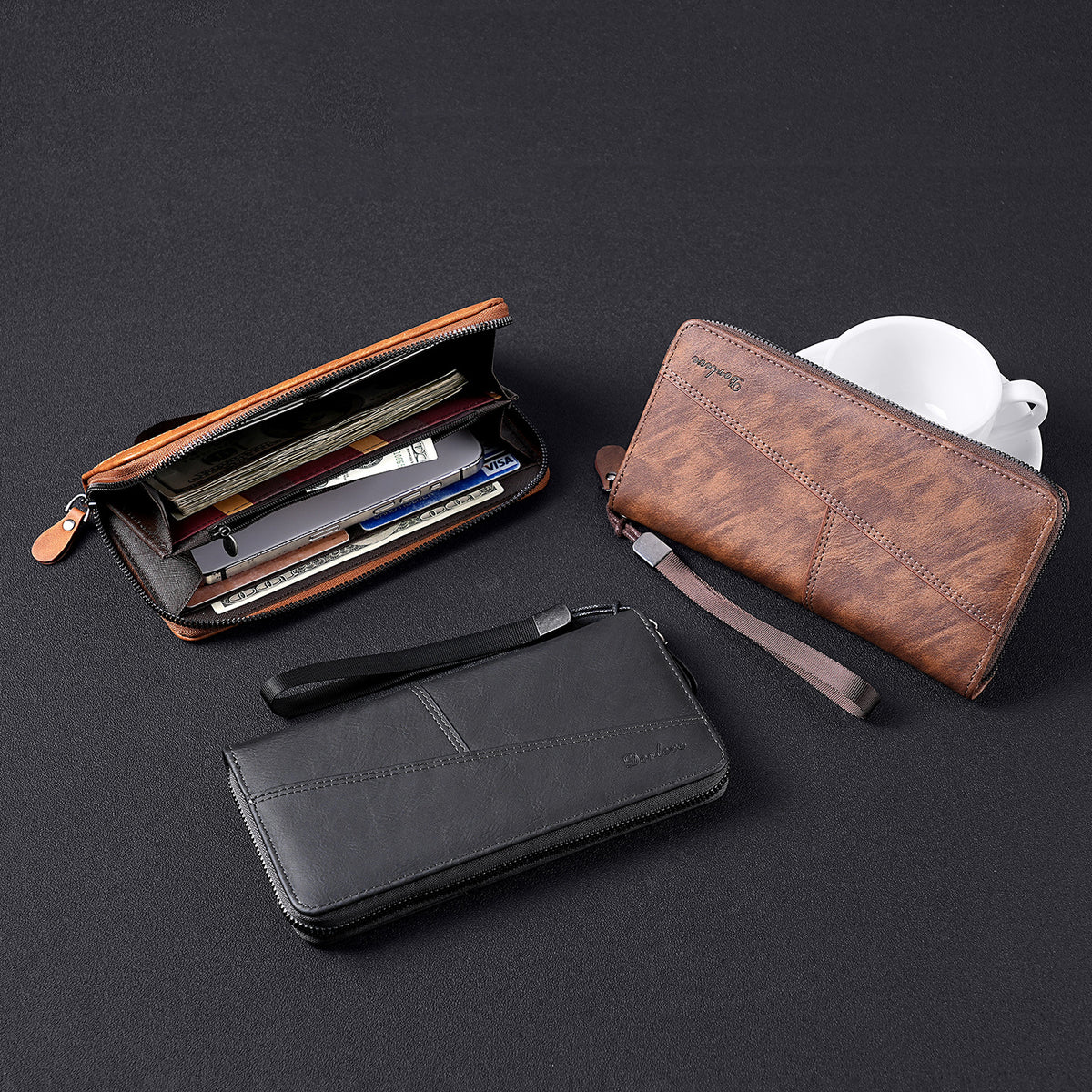 Men's Vintage Large Capacity Long Chain Clutch Men's Wallet