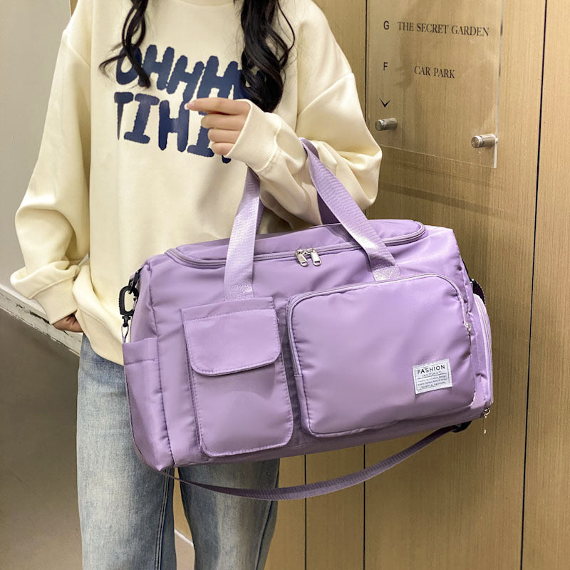 Dry Wet Separation Contrast Color Short Luggage