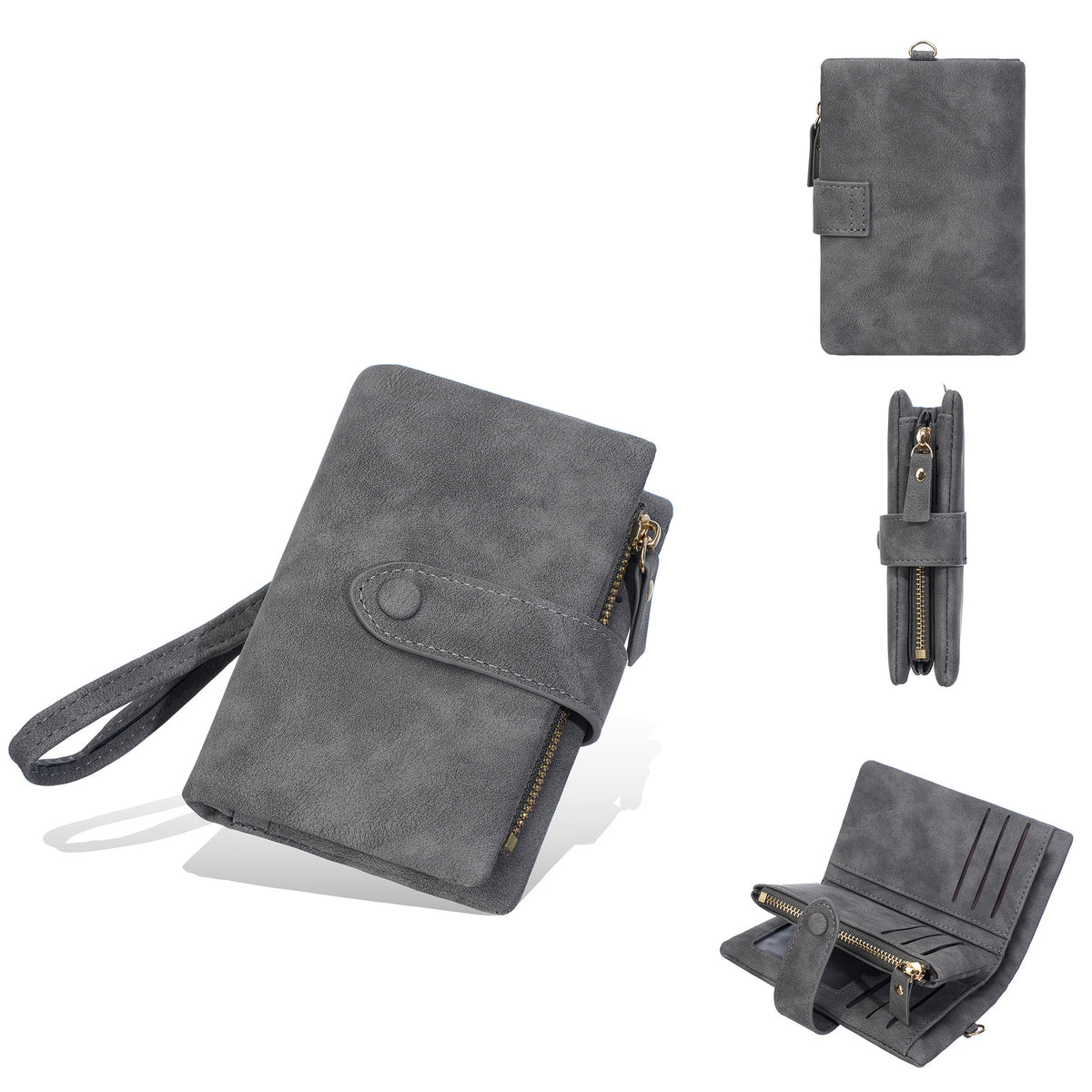 Women's Short Frosted Pattern Multiple Slots Multifunctional Fashion Ladies Wallet