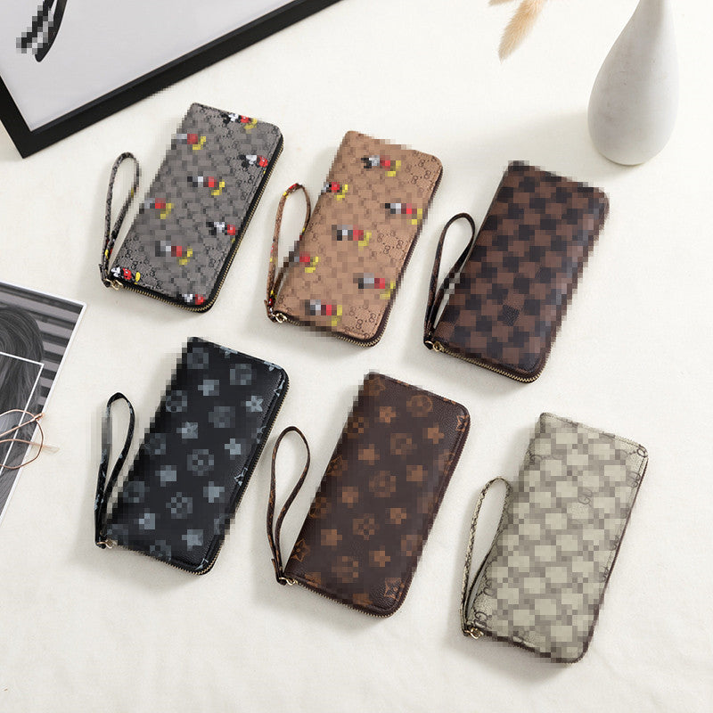 Mickey Zipper Printing Certificate Korean Style Western Ladies Wallets