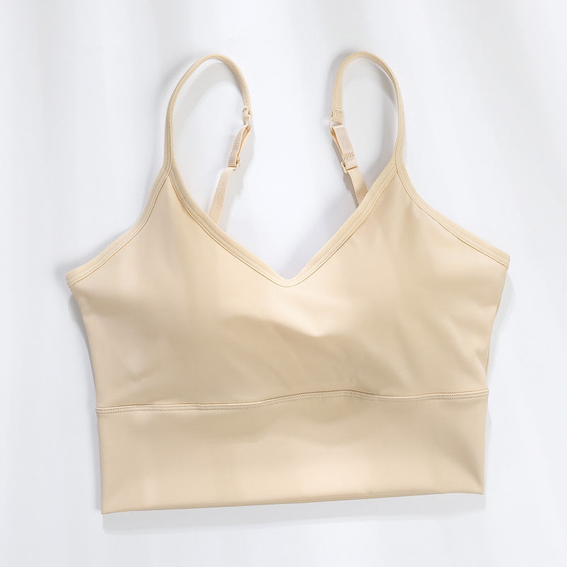 Female Spaghetti Strap With Chest Pad Tanks Camis