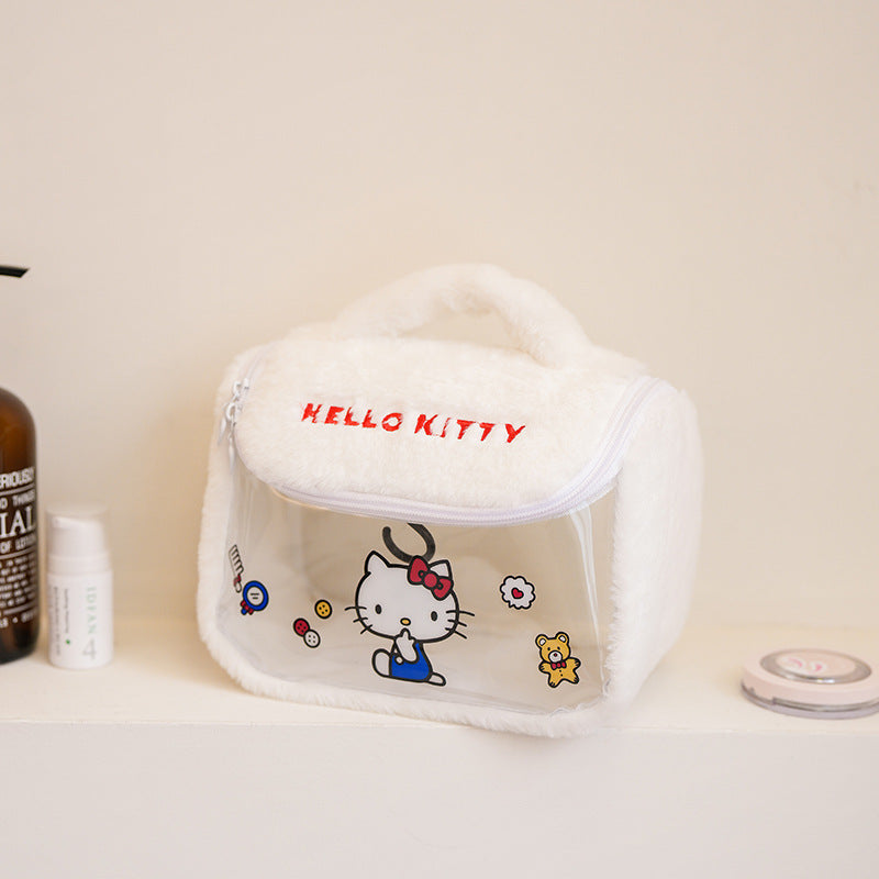 Cartoon Fashion Plush Cute Large Capacity Good-looking High Sense Cosmetic Bags