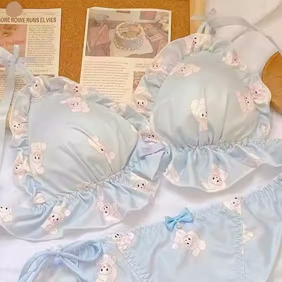 Breast Triangle Cup Cartoon Cute Pure Lingerie Sets