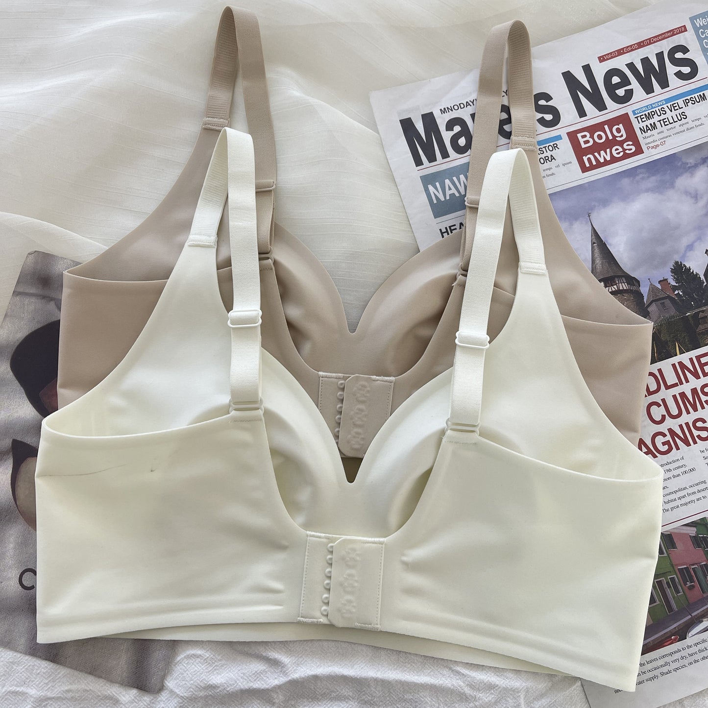 Women's Thin Big Breast Slimming Rabbit Mug Lingerie Sets