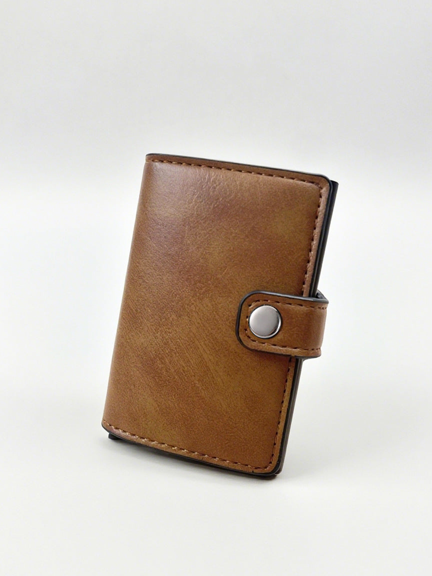 Men's Carbon Fiber Aluminum Alloy Automatic Pinball Men's Wallet