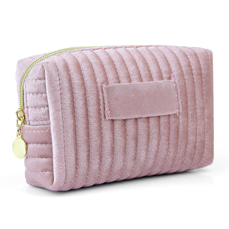 Striped Wash Veet Clutch Quilted Flannelette Bags